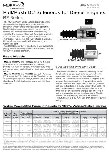 Murphy by Enovation Controls RP2309B 12 Volt Push/Pull DC Solenoid (40700094) in Saudi Arabia