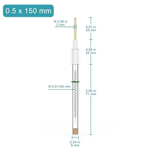 stonylab Pt Ring Electrode with Salt Bridge - 0.5×150 mm, for GDMS & Electrochemistry in Saudi Arabia