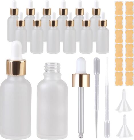 1 oz Dropper Bottles for Essential Oils，12Pack 30ML Glass Bottles with Glass Eye Dropper Leak Proof Travel Dispenser Bottle for Essential Oils,tincture, Aromatherapy, Chemistry Lab Chemicals (Black) in Saudi Arabia