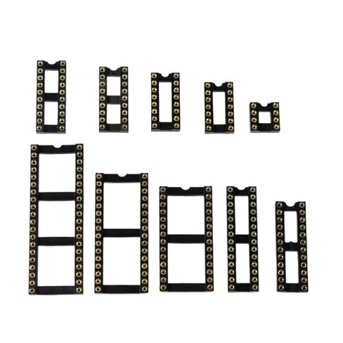 10PCS Round Hole IC Socket Connector DIP 6 8 14 16 18 20 24 28 40 pin Sockets DIP6 DIP8 DIP14 DIP16 DIP18 DIP20 DIP28 DIP40 pins(28 PIN (Wide)) in Kuwait