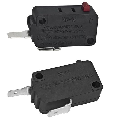 HK-14 NO+NC Micro Switch (أحمر + أسود 2 حزمة) - 20A 250VAC مفتاح المكبس الدبوس مفتوح ومغلق عادة - متوافق مع هانيويل V7-1S37D13 in Saudi Arabia