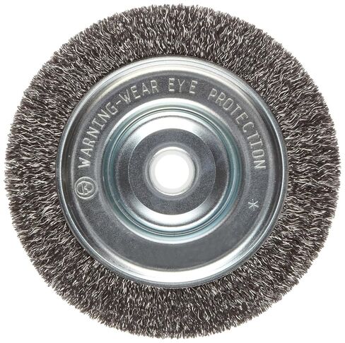Weiler 36063 Vortec Pro 5/8"-1/2" Arbor, 5" Diameter, 0.014" Wire Size, Carbon Steel Bristles, Narrow Face, Crimped Wire Wheel Brush (Pack of 5) in Saudi Arabia