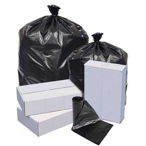 Highmark™ Repro 70% Recycled Can Liners, 1.25 mil, 33 Gallons, 33" x 39", Black, Box Of 100 in Kuwait