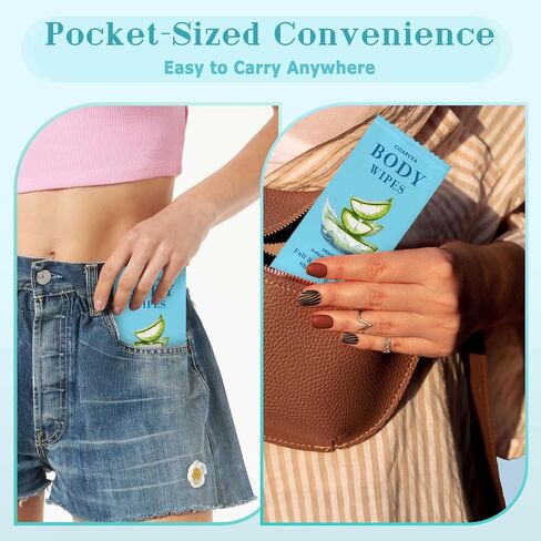 مناديل مبللة مزيلة لرائحة العرق للجسم 100 قطعة من المناديل المبللة ومزيل العرق أثناء السفر، لف الجلد بشكل فردي للإناث الذكور المراهقين في صالة الألعاب الرياضية، وحقائب الظهر، والتخييم in Kuwait