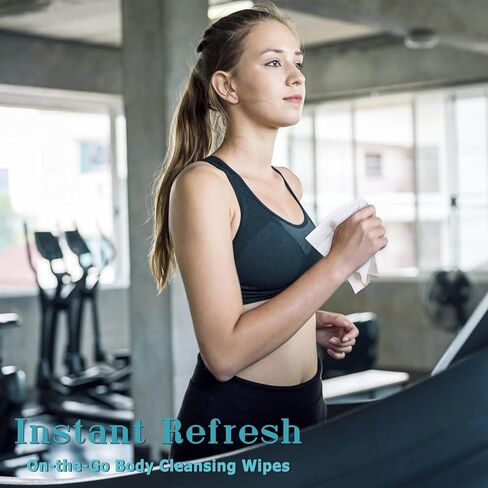 مناديل مبللة مزيلة لرائحة العرق للجسم 100 قطعة من المناديل المبللة ومزيل العرق أثناء السفر، لف الجلد بشكل فردي للإناث الذكور المراهقين في صالة الألعاب الرياضية، وحقائب الظهر، والتخييم in Kuwait