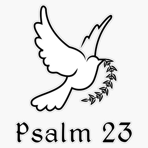 Psalm 23 Bumper Sticker Vinyl Decal 5" in Saudi Arabia