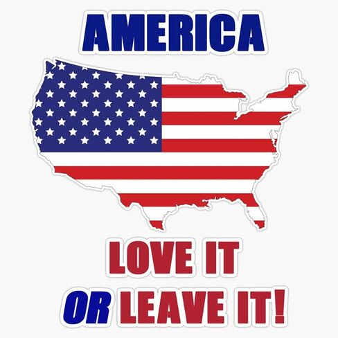 HOF Trading Patriotic S! America - Love It Or Leave It! Vinyl Sticker Waterproof Decal Laptop Wall Window Bumper Sticker 5" in Saudi Arabia