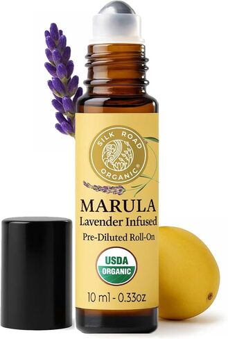 Silk Road Organic Castor Oil & Frankincense Essential Oil Under Eye Roll On, 100% Pure USDA Certified Hexane Free for Face Wrinkles, Dark Circles, Puffy Eyes, Anti-Aging – 10ml Roller in Kuwait