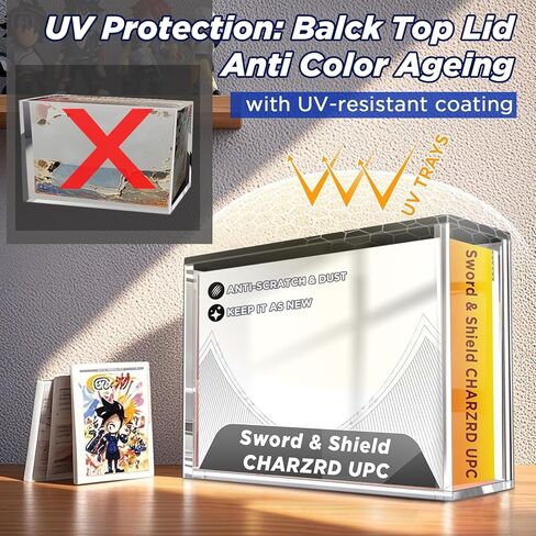 PKMN Charizd UPC Display Case, Only Compatible with Sword & Shield Zard UPC, Premium Acrylic Showcase for Ultra Premium Collection, Dustproof Museum-Quality Protector (Thick 6mm) in Saudi Arabia