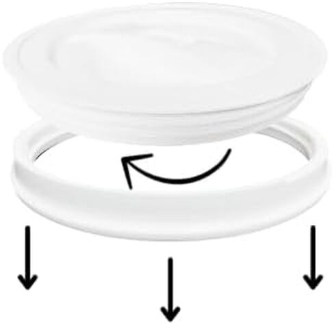 حاوية دلو من House Naturals سعة 2 جالون من الدرجة الغذائية خالية من مادة BPA مصنوعة في الولايات المتحدة الأمريكية مع غطاء لولبي (عبوة من قطعتين) in Kuwait