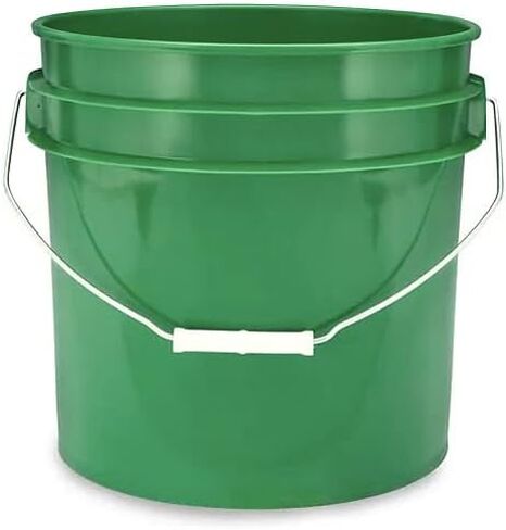 دلو متعدد الألوان من هاوس ناتشورالز سعة 3.5 جالون من الدرجة الغذائية مع غطاء لولبي (عبوة من 3 قطع) خالي من مادة BPA، مصنوع في حاويات الولايات المتحدة الأمريكية in Kuwait