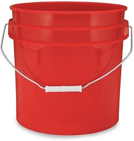 دلو متعدد الألوان من هاوس ناتشورالز سعة 3.5 جالون من الدرجة الغذائية مع غطاء لولبي (عبوة من 3 قطع) خالي من مادة BPA، مصنوع في حاويات الولايات المتحدة الأمريكية in Kuwait