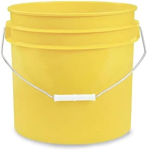 دلو متعدد الألوان من هاوس ناتشورالز سعة 3.5 جالون من الدرجة الغذائية مع غطاء لولبي (عبوة من 3 قطع) خالي من مادة BPA، مصنوع في حاويات الولايات المتحدة الأمريكية in Kuwait