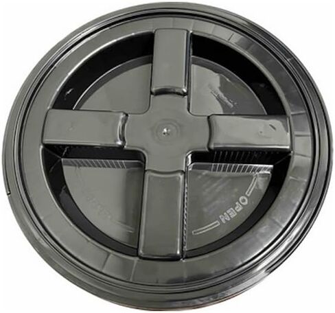 دلو متعدد الألوان من هاوس ناتشورالز سعة 3.5 جالون من الدرجة الغذائية مع غطاء لولبي (عبوة من 3 قطع) خالي من مادة BPA، مصنوع في حاويات الولايات المتحدة الأمريكية in Kuwait