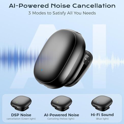 ميكروفون Lavalier لاسلكي لأجهزة iPhone/Android، ميكروفونات على شكل طية صدر السترة مع توصيل الإضاءة/USB-C، وإلغاء الضوضاء AI، وعمر بطارية 35 ساعة، ونطاق 164 قدمًا للبث، ومدونات الفيديو والبودكاست، وميكروفون بمشبك مغناطيسي in Kuwait