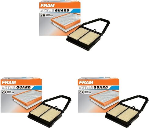 FRAM Extra Guard CA8911 فلتر هواء المحرك البديل لنماذج مختارة من Acura EL وHonda Civic (1.7L)، يوفر ما يصل إلى 12 شهرًا أو 12,000 ميل حماية للفلتر in Kuwait