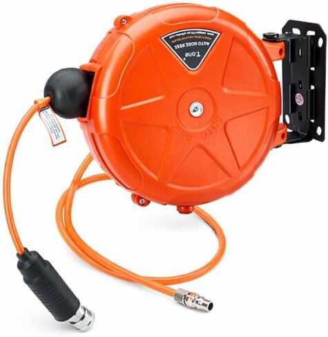 8mm Automatic Retractable Air Hose Reel Tube Holder Wall Mount Roller for Car Cashers, Pneumatic Wrenches, Machine Tool Maintenance, and Pneumatic Equipment in Kuwait