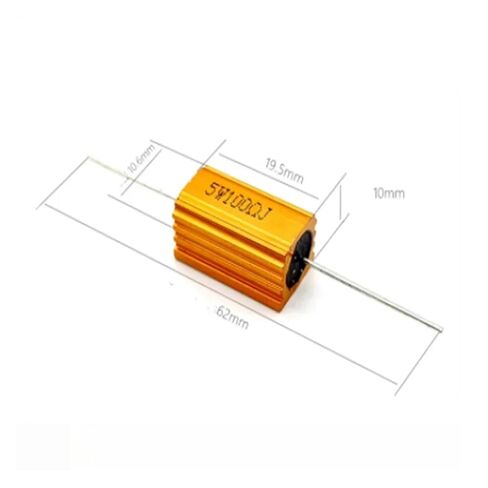 2PCS Metal Shell Resistor 5W RX24 Wirewound Aluminum Metal Shell(80R) in Saudi Arabia