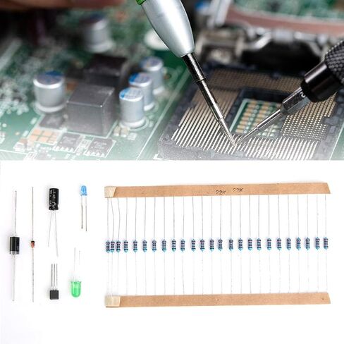 1565PCS Electronic Component Kit with Capacitors, LEDs, Diodes, Transistors, 1/4W Resistors for School and DIY Electronics in Kuwait
