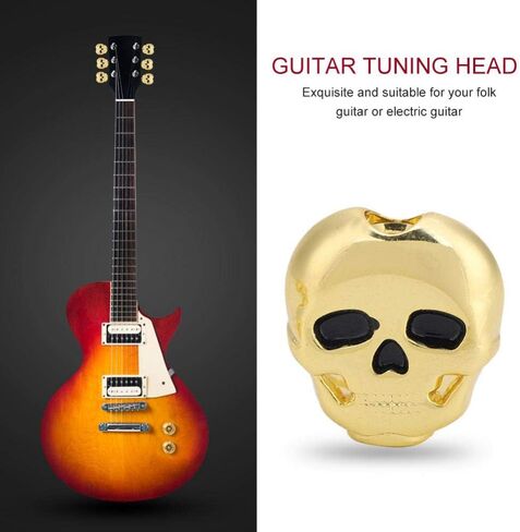 6Pcs Guitar Tuning Pegs, Skull Shape Metal Tuners Machine Heads for Folk, Electric, and Classical Guitarists in Kuwait