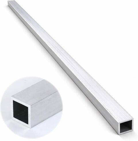 Zonon Aluminum 6063-t52 Square Tubing 1" x 1" Square Tube 0.125" Wall Thickness 4 ft Length Extruded Aluminum Tube Lightweight Metal Pipe for Framing Fabrication DIY Projects Welding Construction in Saudi Arabia