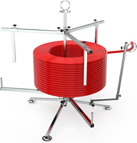 ATOLS Heavy-Duty PEX Pipe Uncoiler for 3/8" to 1" PEX Tubing, 330 lbs Maximum Load Stainless Steel Construction, Industrial Pipe Dispenser for Radiant Heating & Potable Water PEX Systems in Kuwait