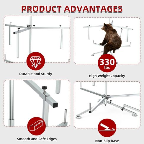 ATOLS Heavy-Duty PEX Pipe Uncoiler for 3/8" to 1" PEX Tubing, 330 lbs Maximum Load Stainless Steel Construction, Industrial Pipe Dispenser for Radiant Heating & Potable Water PEX Systems in Kuwait