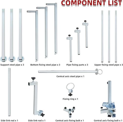 ATOLS Heavy-Duty PEX Pipe Uncoiler for 3/8" to 1" PEX Tubing, 330 lbs Maximum Load Stainless Steel Construction, Industrial Pipe Dispenser for Radiant Heating & Potable Water PEX Systems in Kuwait