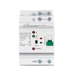 Din Rail 220V Small Dual Power Automatic Transfer Electrical Selector Switches Uninterrupted 2P 63A TOQ6 PV in Kuwait