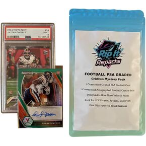 RIP IT REPACKS Football Card Mystery Pack with Guaranteed PSA Graded Card and Autograph or Relic Card in Kuwait