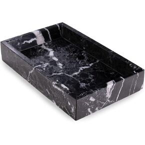 Bey-Berk White Marble Napkin Holder, 5.75"L x 1.75"W x 9"H - Guest Towel Tray for Bathroom, Kitchen Counter, and Outdoor Use in Kuwait