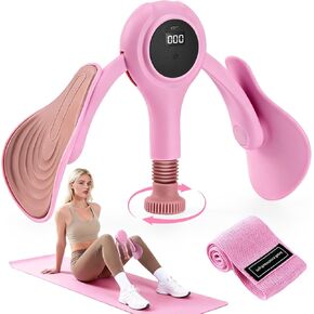 Thigh Trainer for Women, 0-70LB Adjustable Resistance Inner Thigh Exerciser with LED Display, Pelvic Floor Muscle Repair Devices with Resistance Band, Kegel Workout Equipment for Shaping at Home in Saudi Arabia