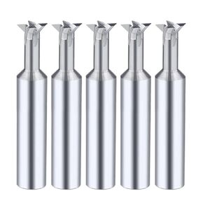 5pcs/Set 45° Carbide Dovetail Milling Cutter CNC Tools Tungsten Steel End Mills(Uncoated,D8x60L) in Saudi Arabia