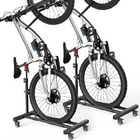Housolution Vertical Bike Stand with 360°Wheels up to 29", [1 Pack]Adjustable Height, No Drilling holds up to 80lbs, Freestanding Bike Rack for Garage & Apartment, Bike Stand Floor for MTB/Road Bikes in Kuwait