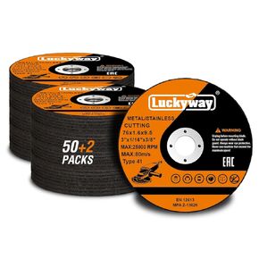 Luckyway 3 Inch Cut Off Wheels, 3" x1/16 x3/8" Cutting Wheel, Metal & Stainless Steel Cutting Disc for Die Grinder - 52 Pack in Kuwait
