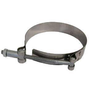 HOSE CLAMPS - STANDARD T-BOLT CLAMPS, 77-87 mm - 3-1/16" - 3-1/4", 304 STAINLESS STEEL BAND; (2 PACK) in Saudi Arabia