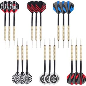 سهام بأطراف معدنية، سهام بأطراف فولاذية، سهام معدنية احترافية، مجموعة سهام بأطراف معدنية، سهام معدنية للوحة رمي السهام، 18 قطعة ﻿ in Kuwait