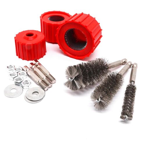 مجموعة من 6 قطع من فرشاة الحفر للمثقاب، فرشاة سلك ملتوية من الفولاذ المقاوم للصدأ مقاس 1/4 بوصة للحفر، 3 قطع منظف أنابيب الأنبوب للصدأ و3 قطع منظف أنابيب النحاس in Kuwait