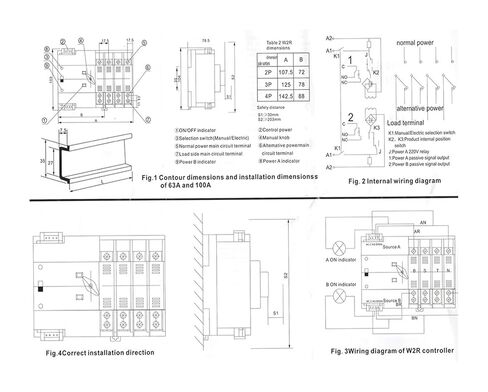 4P 63A 100A ATS 220 فولت مفتاح نقل الطاقة التلقائي مفاتيح كهربائية محددة قواطع دوائر مولد جزء in Kuwait