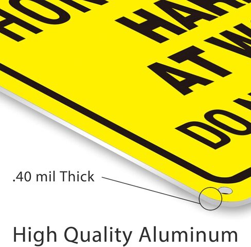 2 Pack Caution- Honeybees Hard At Work Do Not Disturb Sign, 10"x7" Rust Free Aluminum Bee Warning Sign, UV Protected, Reflective, Weather Resistant, Durable Ink, Easy To Mount in Saudi Arabia