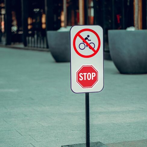 Stop Sign Sticker Decal 2-Pack, 6x6 Inch Red Octagon – Waterproof UV-Resistant Vinyl for Car Truck Window Bumper Door Garage, Safety Warning Label Indoor Outdoor, Peel & Stick Durable Adhesive in Saudi Arabia