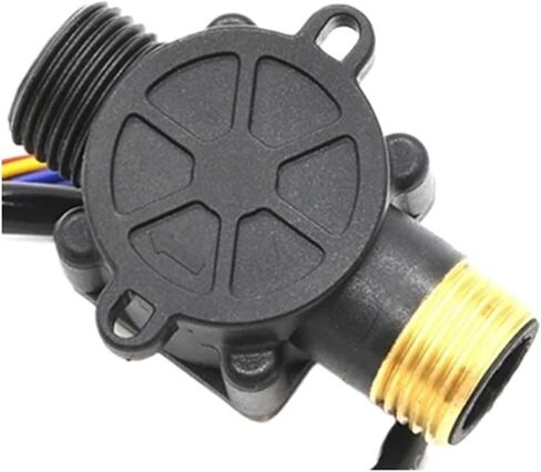 Water Flow Sensor Hall Effect Switch Flowmeter Counter G1/2" Male Thread Brass 1-30L/Min in Saudi Arabia