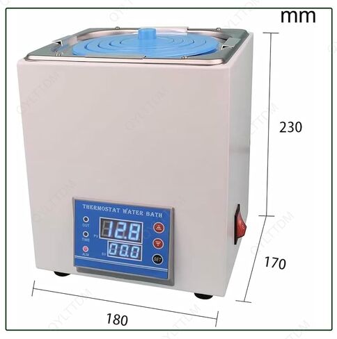 Digital Thermostatic Water Bath, 3.25L Stainless Steel, 300W Heater, 0.01℃ Precision, 100℃ Max Temp, Ideal for Scientific Lab Experiments and Research in Kuwait