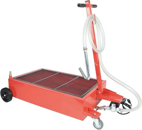 NIITAWM Oil Drain Pan 17 Gallon 65L Low Profile with 110V Electric Pump 8'' Hose for Portable Truck Car Tray in Saudi Arabia
