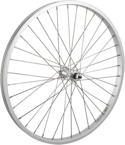 عجلة أمامية من WheelMaster مقاس 24 بوصة كروزر/كومفورت - 24 بوصة × 1.75 بوصة، 36 ساعة، مثبتة بمسامير، مصنوعة من سبيكة فضية in Saudi Arabia