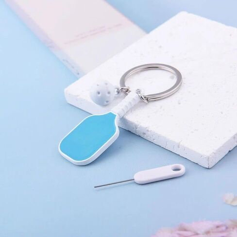 Pickleball Gifts Keychain Accessories for Men Women Sport Keychains Bag Purse Charm Cute Pickleball Paddle Ornaments Sports Themed Party Decorations Key Chain with Card Removal Tool in Saudi Arabia