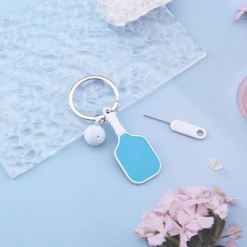 Pickleball Gifts Keychain Accessories for Men Women Sport Keychains Bag Purse Charm Cute Pickleball Paddle Ornaments Sports Themed Party Decorations Key Chain with Card Removal Tool in Saudi Arabia