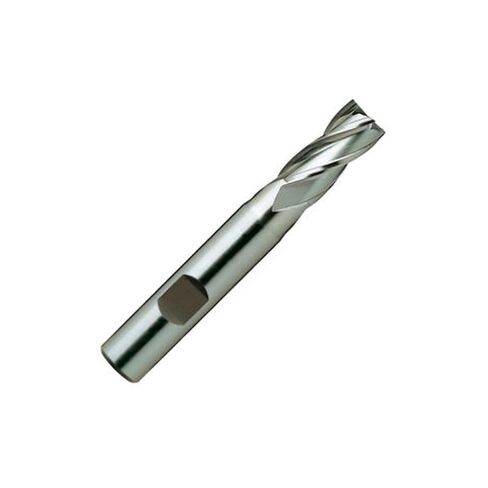 YG-1 E2042 Cobalt Steel Square Nose End Mill, Weldon Shank, Uncoated (Bright) Finish, 30 Deg Helix, 6 Flutes, 5.5" Overall Length, 1" Cutting Diameter, 1" Shank Diameter in Kuwait