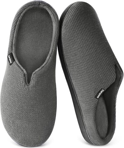 Men's Wide Slippers with Memory Foam, Slip-on House Shoes for Wide Width Feet in Kuwait