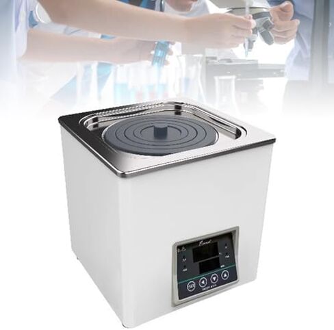 Digital Lab Water Bath, 6 Hole Stainless Steel, Thermostatic Temperature Control RT-99.9°C, Adjustable Cover, Drain Hole, Anti-Dry Burning, Waterproof Bracket, Laboratory Equipment in Saudi Arabia